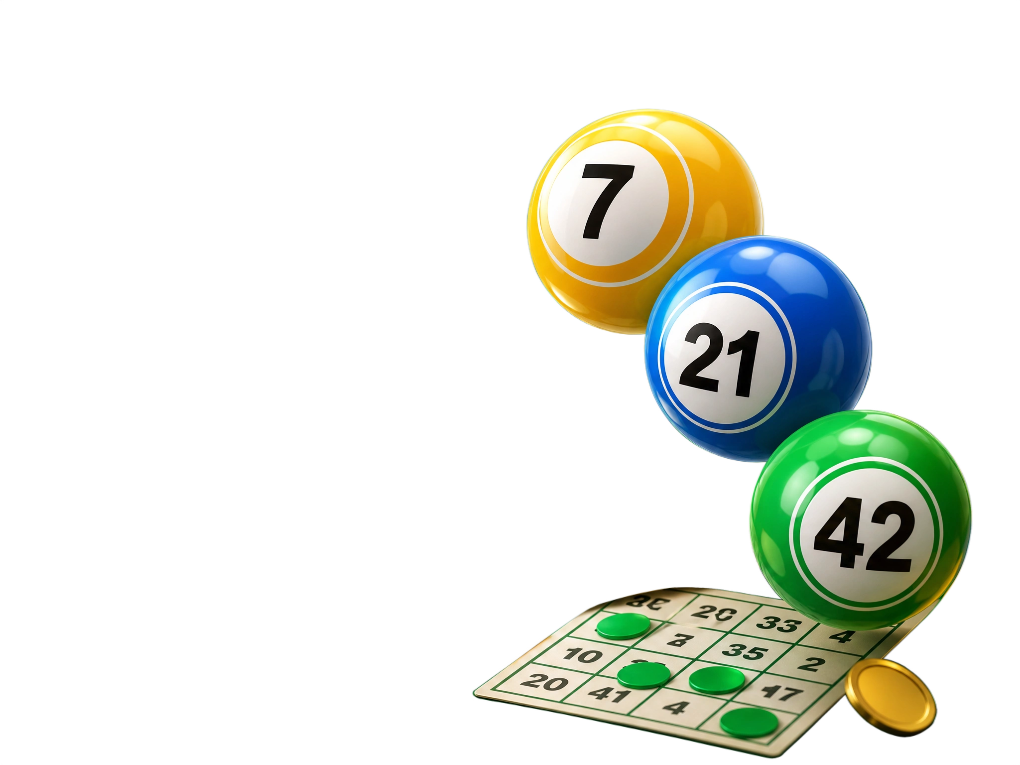 Bolas de bingo coloridas sobre mesa verde — guia de bingo online brasileiro